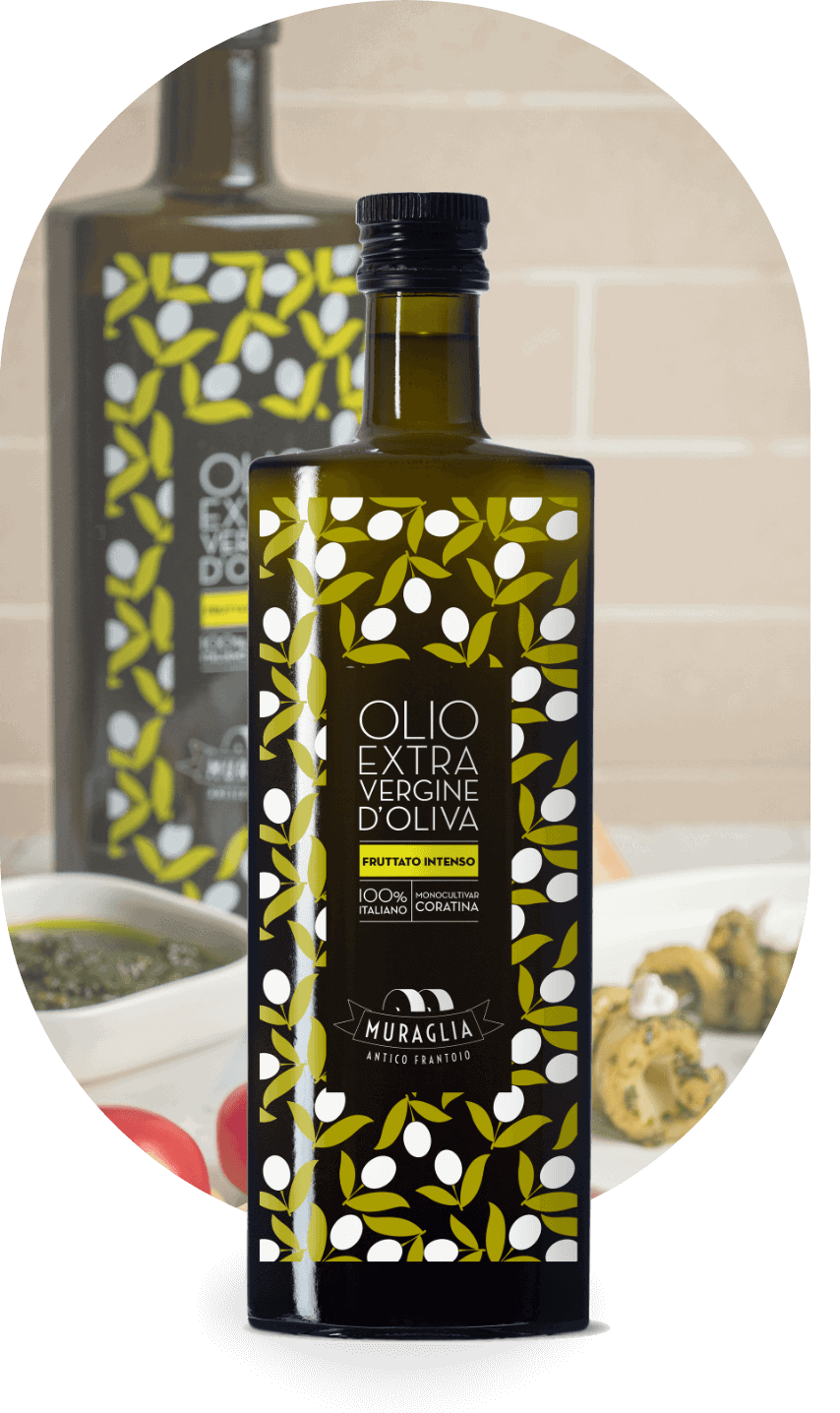 Huile d'olive en bouteille céramique motif tentacules - Muraglia