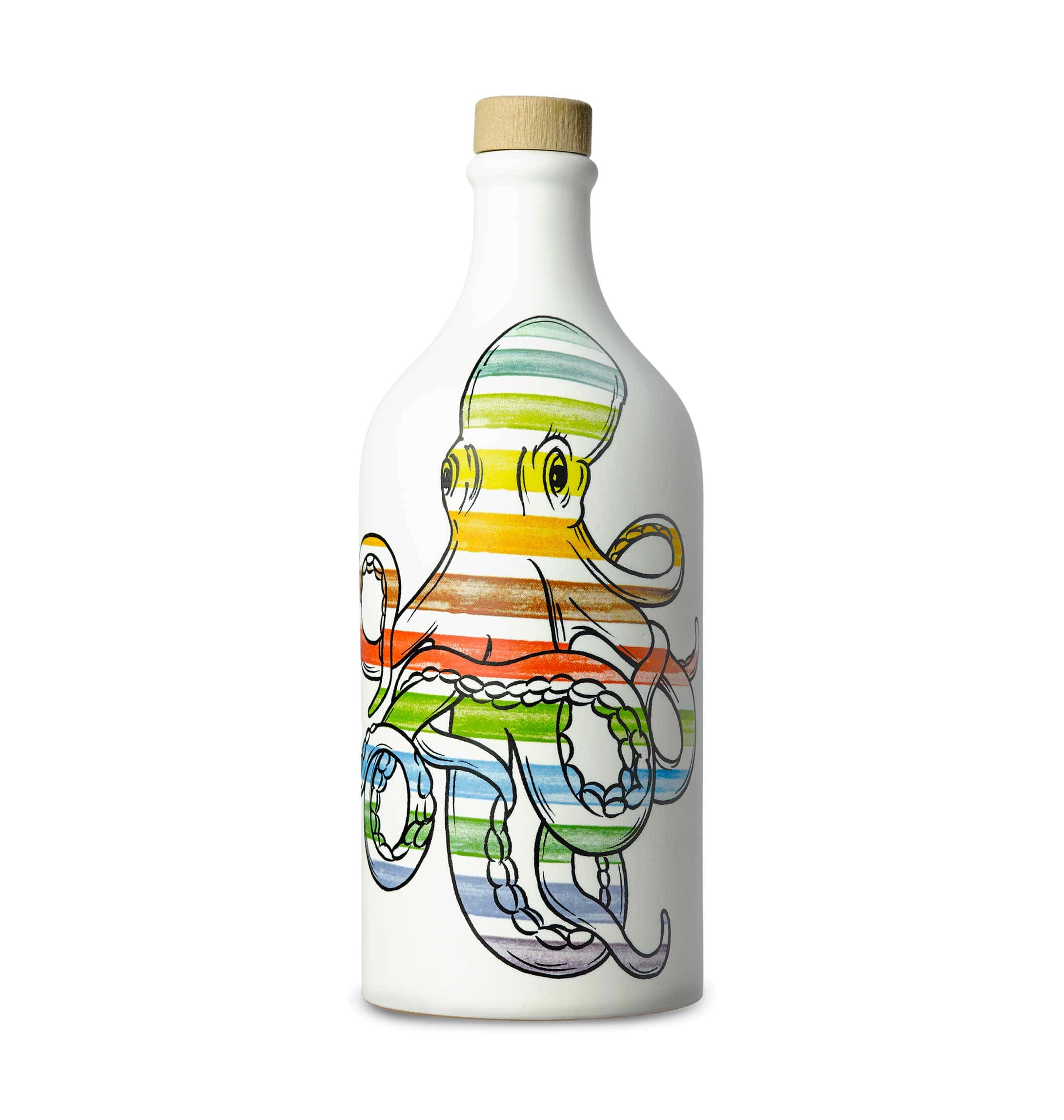 Keramikflasche mit Oktopus