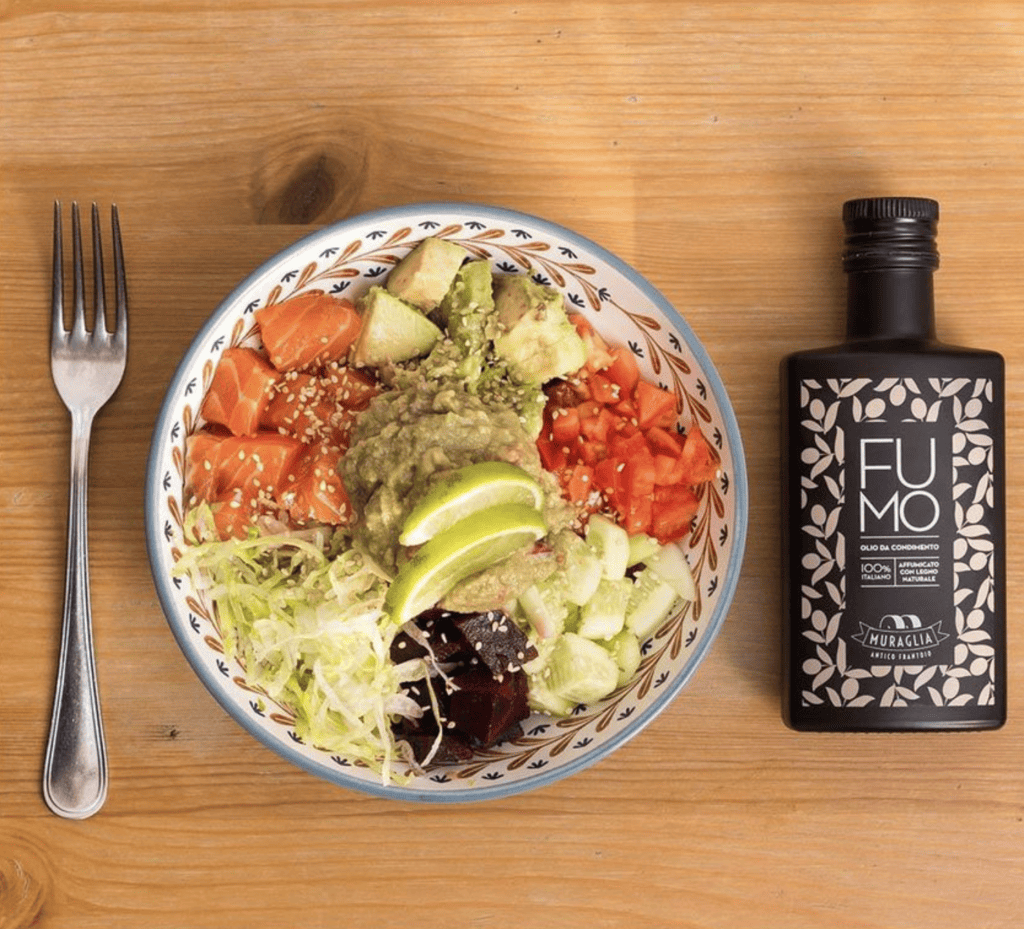 Poke bowl con olio evo